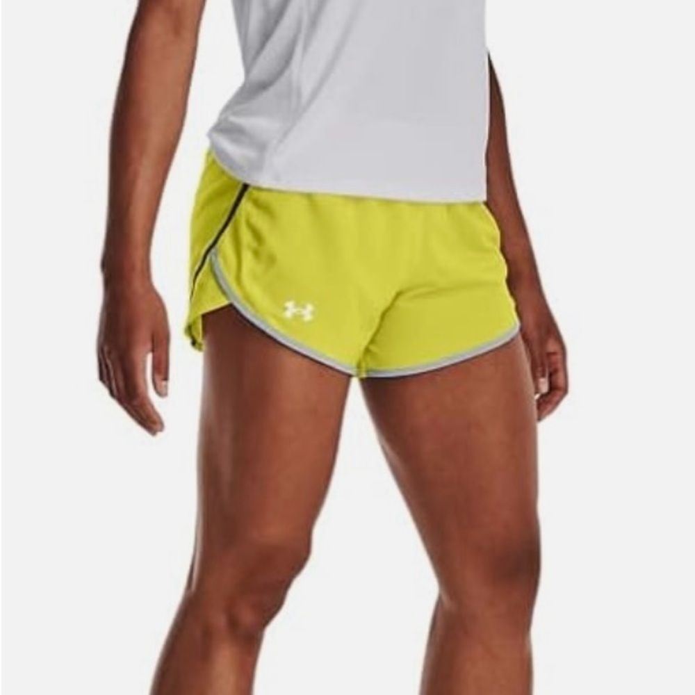 Under Armour Women’s 3XL Neon Yellow Athletic Shorts Loose Fly By 2.0 $25 new